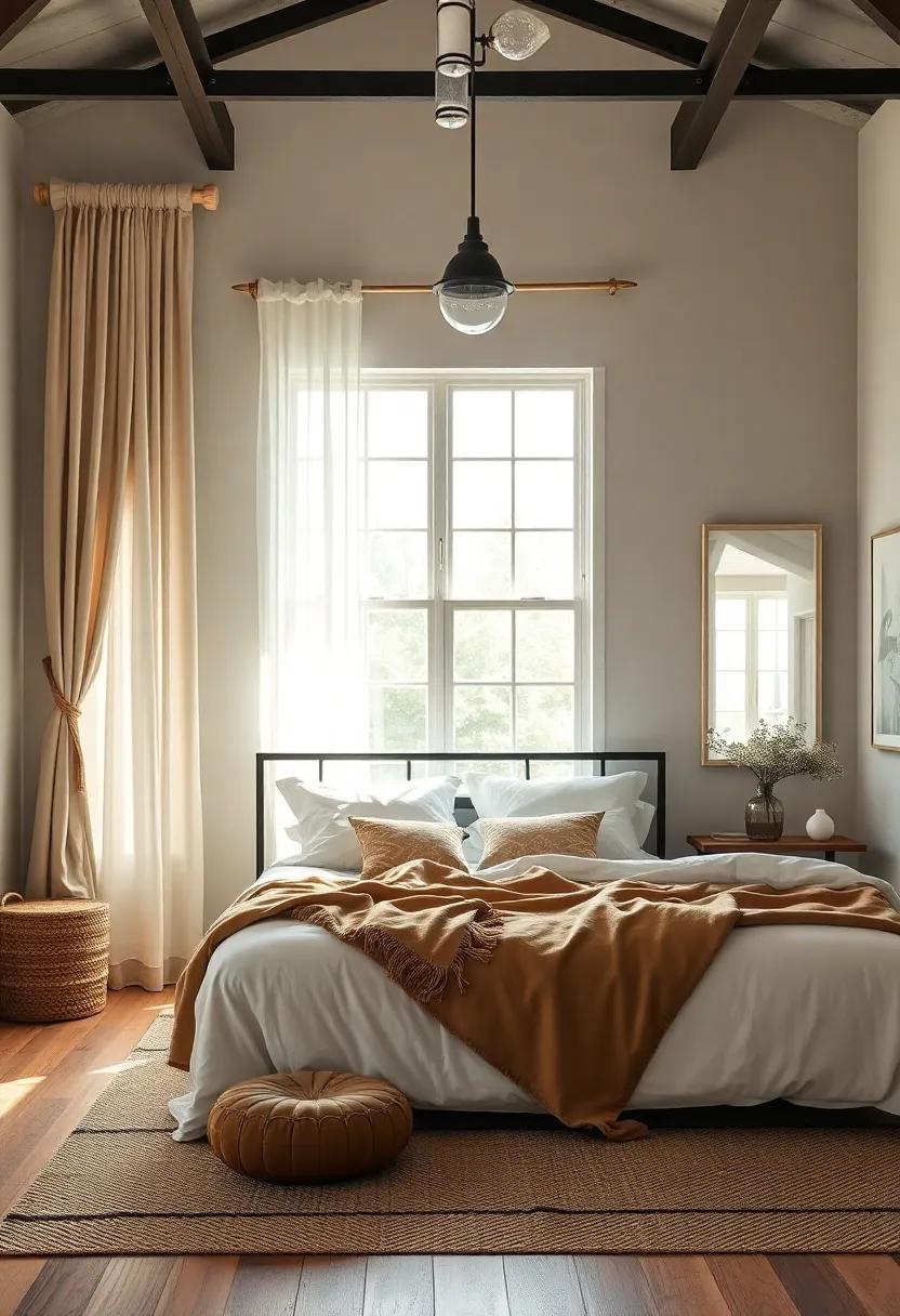 Drapes and Shades:‍ Combining⁤ Subtle Earth Tones with Bold Industrial Lines