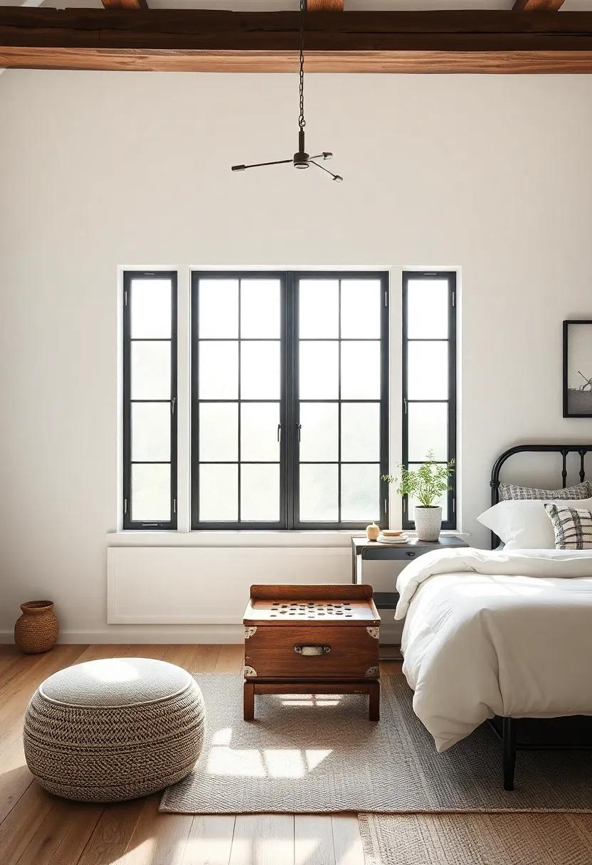 Windows to the ⁣Soul: Maximizing​ Natural Light‍ with Stylish‌ Black Frames in Farmhouse Bedrooms