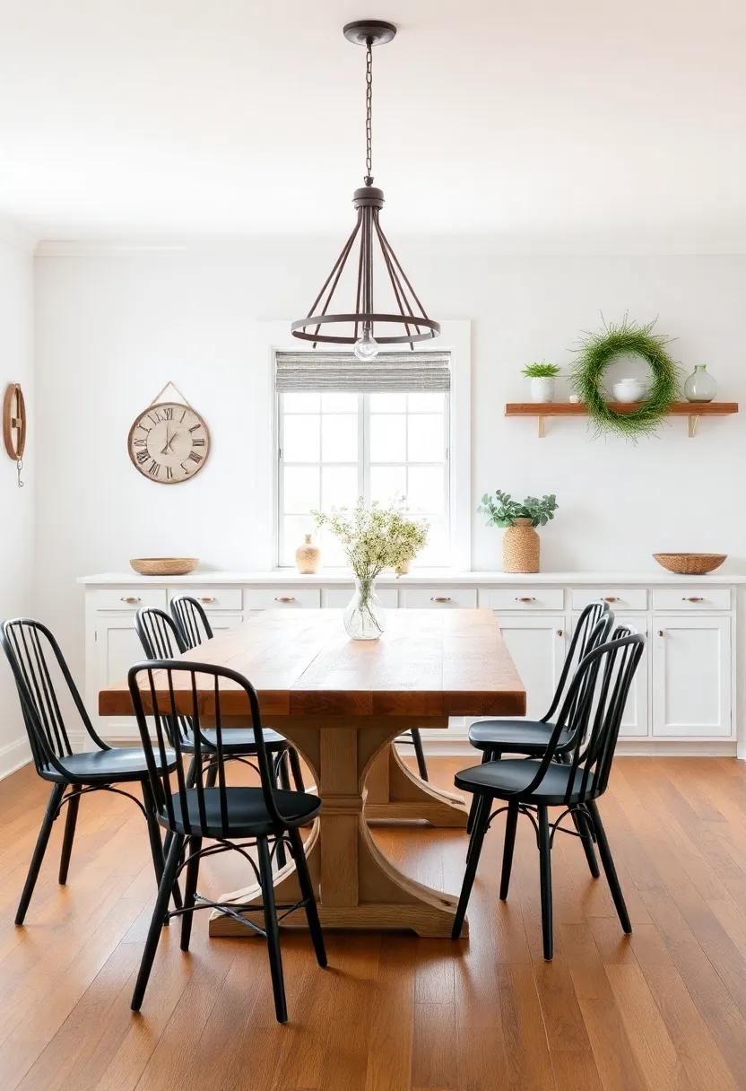 Creating a Focal Point with a⁣ farmhouse⁤ Dining Table