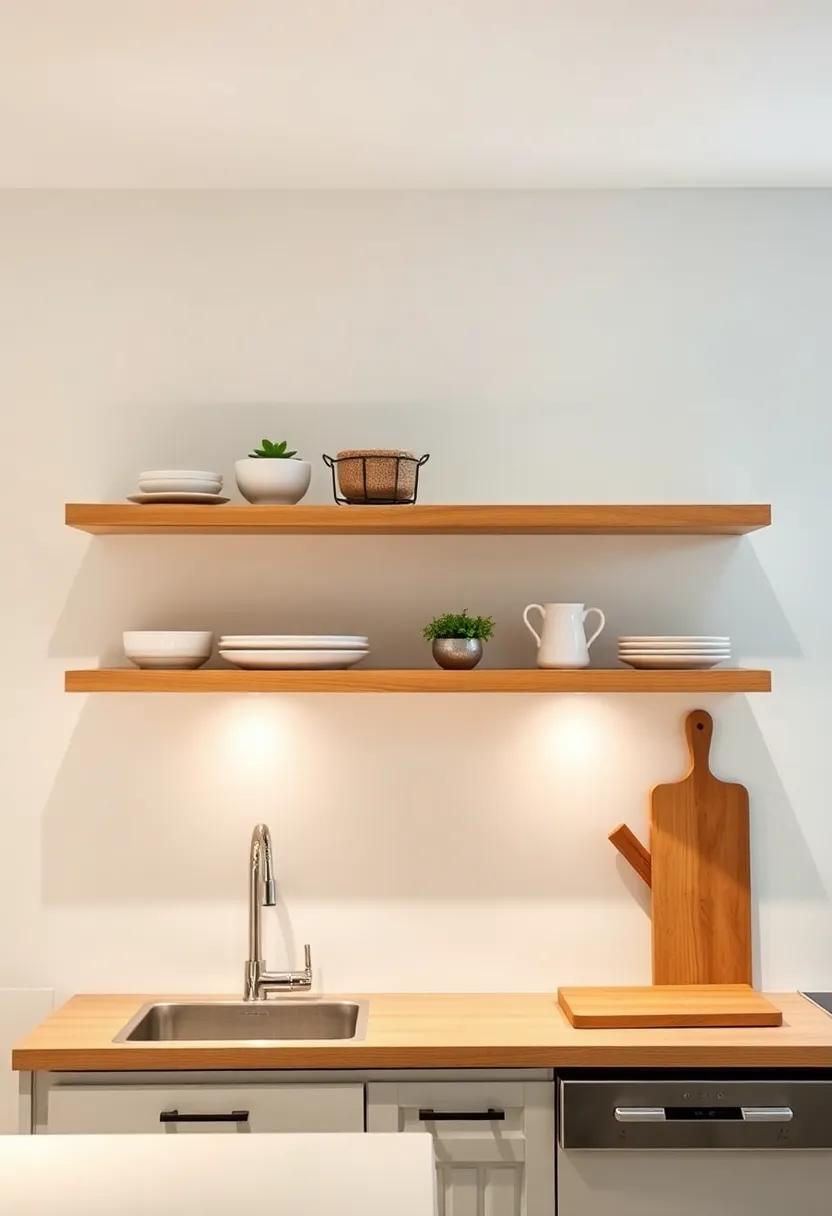 The Role of Lighting in Highlighting Open Kitchen Shelves