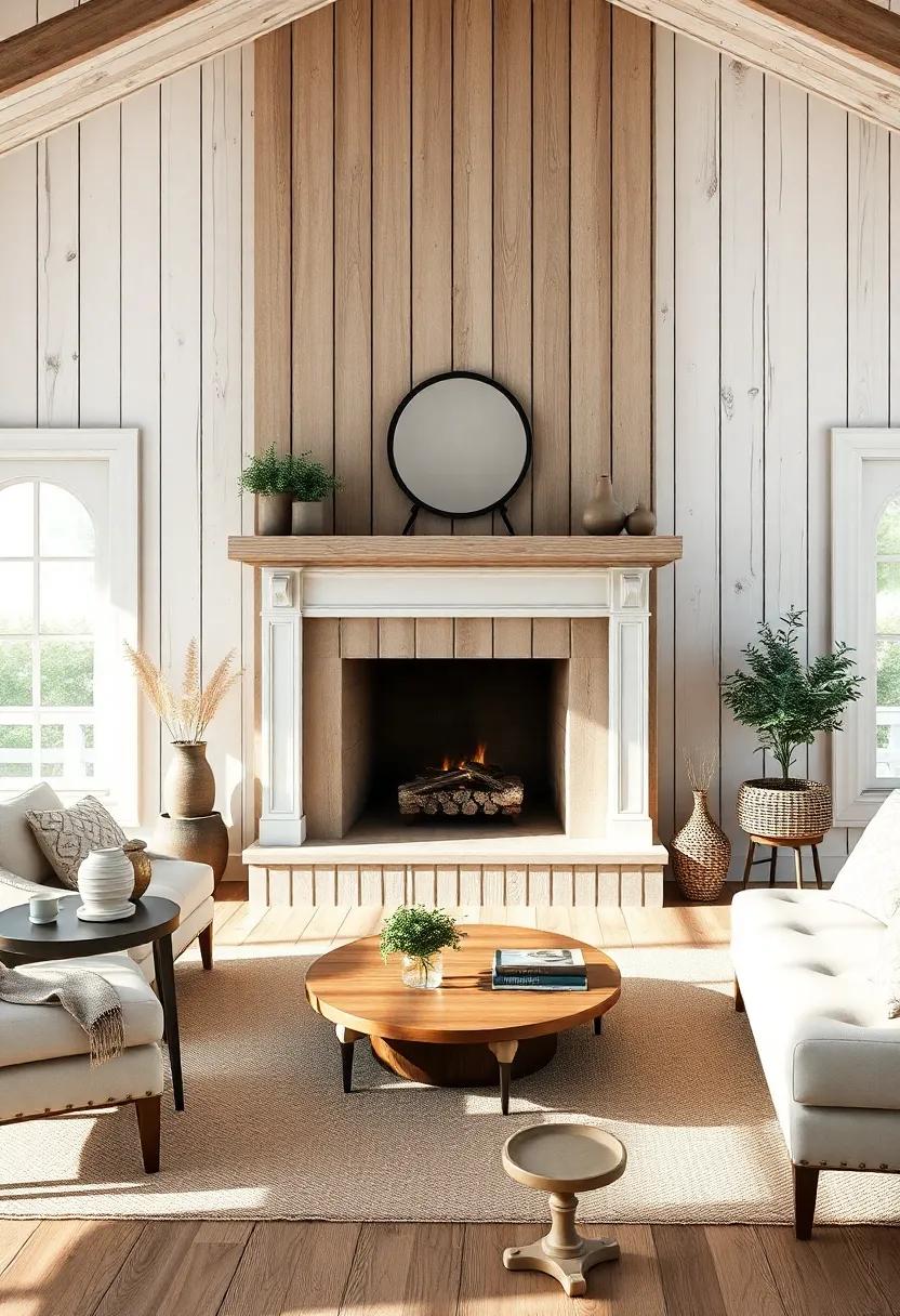 Crafting a ‍Focal Point with an Elegant‌ Fireplace Surrounded by Wood