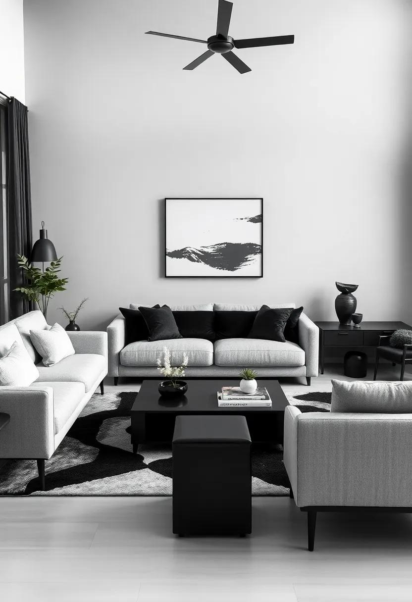 Furniture Selection: Choosing Black⁢ pieces that Pop Against Gray