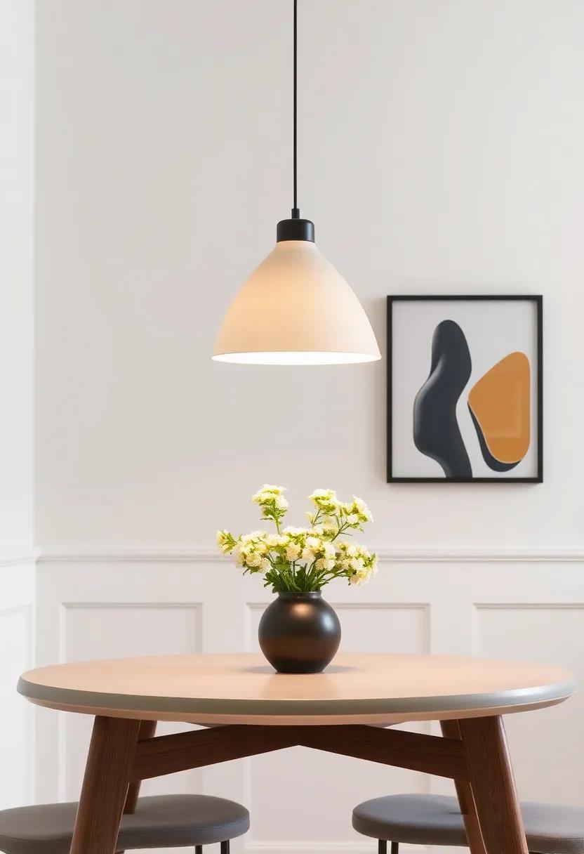 Pay​ attention to the height: The ⁣ideal height ⁣for⁢ a⁤ dining room lamp is typically⁣ 30-36 inches above the table, but adjust for your ceiling height