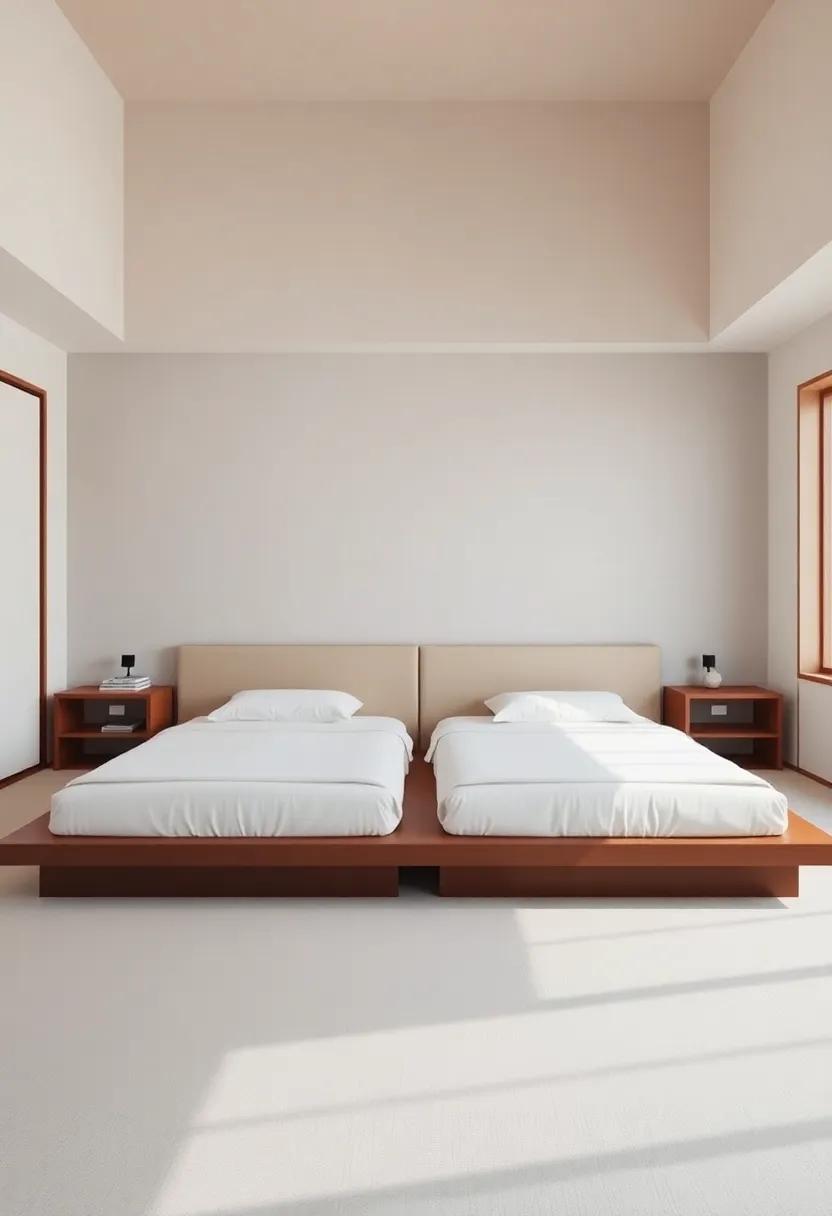 Embracing Minimalism ‌in Japanese ⁢design Aesthetic of Low, Wide Beds