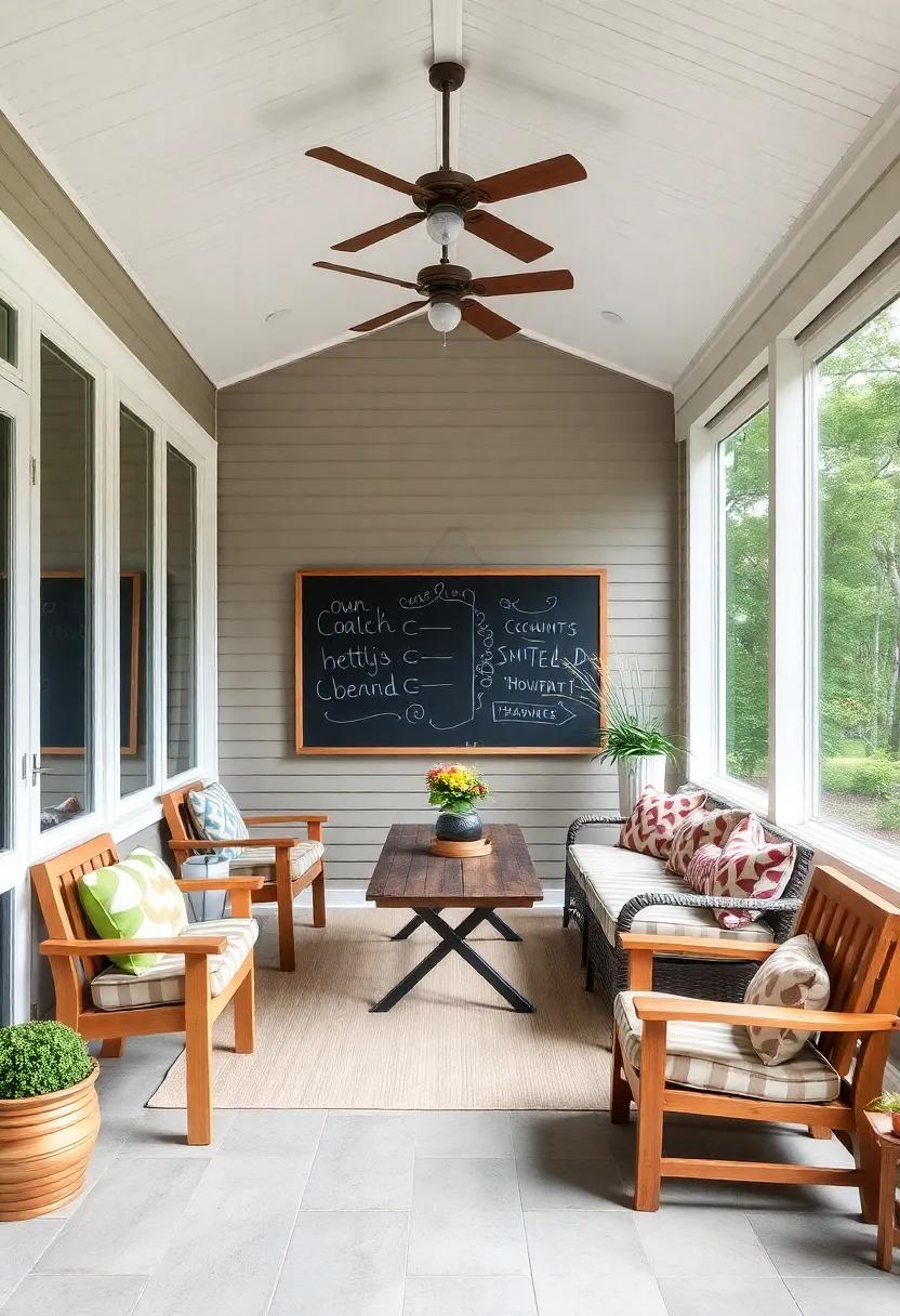 Kid-Friendly Haven: Add ‌a chalkboard wall and fun play⁤ equipment, ensuring‍ your screened porch becomes a safe ⁣haven for ​kids to play and parents ⁣to relax
