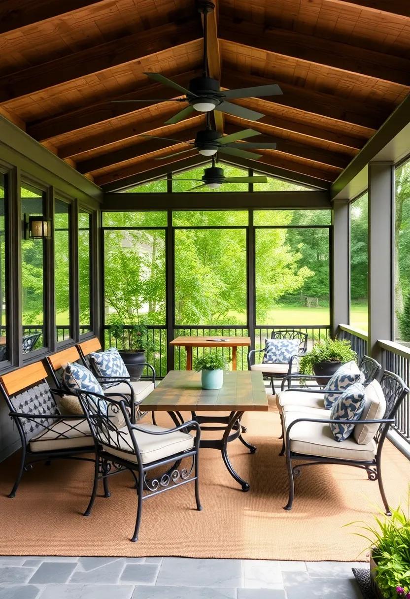 Industrial Edge: Utilize metal furniture with wooden accents to bring ⁢an industrial-chic ⁤vibe to your ⁣porch ⁤that balances comfort with a touch of urban sophistication