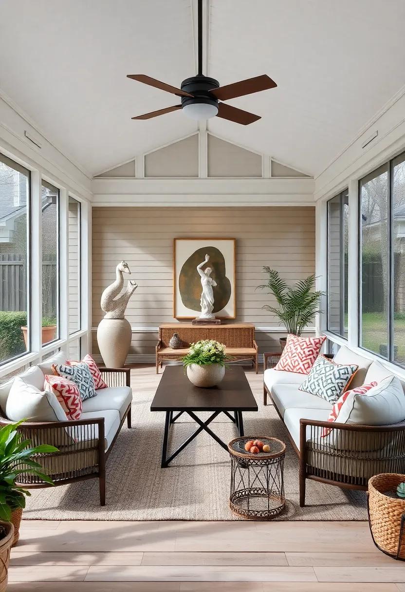 Artistic Touch: ⁤Feature‌ unique art ‌pieces or sculptures as ​focal points,⁣ inspiring interaction and conversation while lounging and⁤ dining on your porch