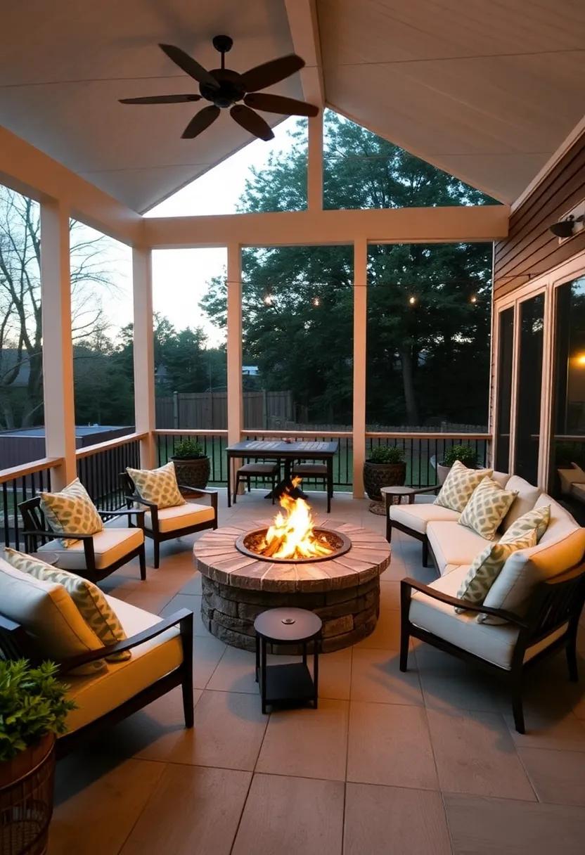 Cozy Fire Pit: ⁣Center your lounging ⁢area ⁤around a stylish fire pit, providing a warm and inviting glow‌ for evenings spent ⁢enjoying conversations or roasting marshmallows