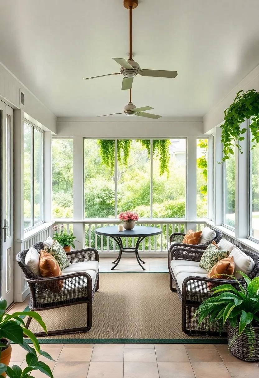 Lush Garden Room: ‌Surround your porch with ‌greenery, using climbing plants on trellises, to create a ‌secluded oasis that feels ‍like a garden retreat