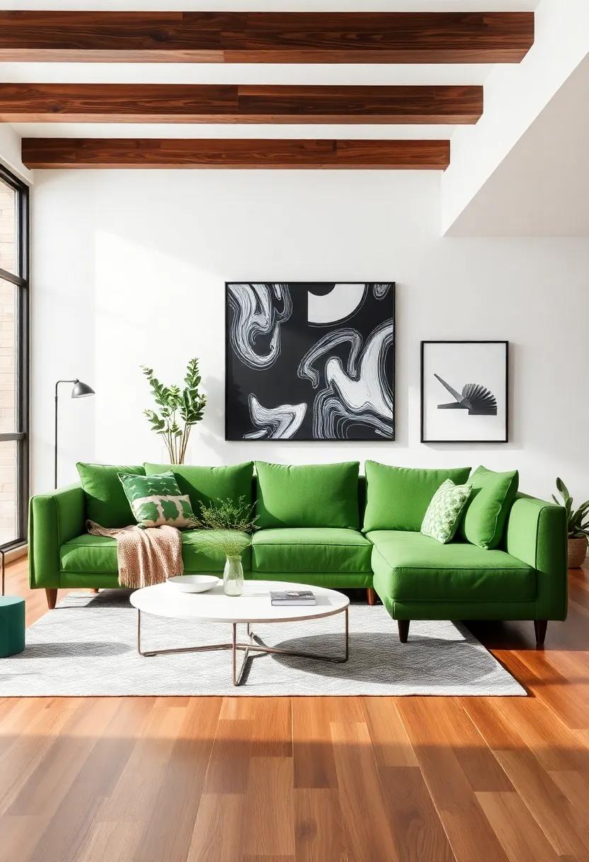 Versatile Spaces: Adapting‌ the Green ‌Couch for Various Interior Styles