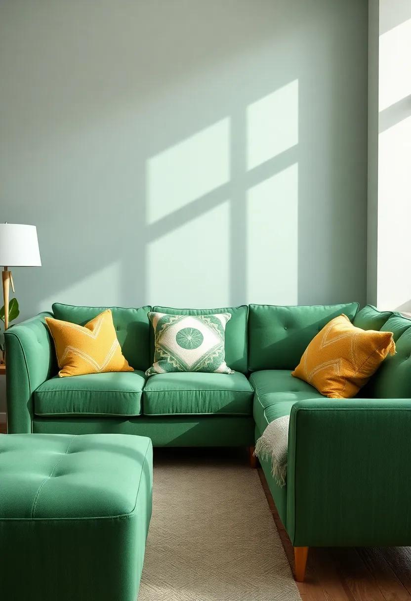 Artful Arrangements: Styling a⁤ Green Couch with creative Throw Pillows