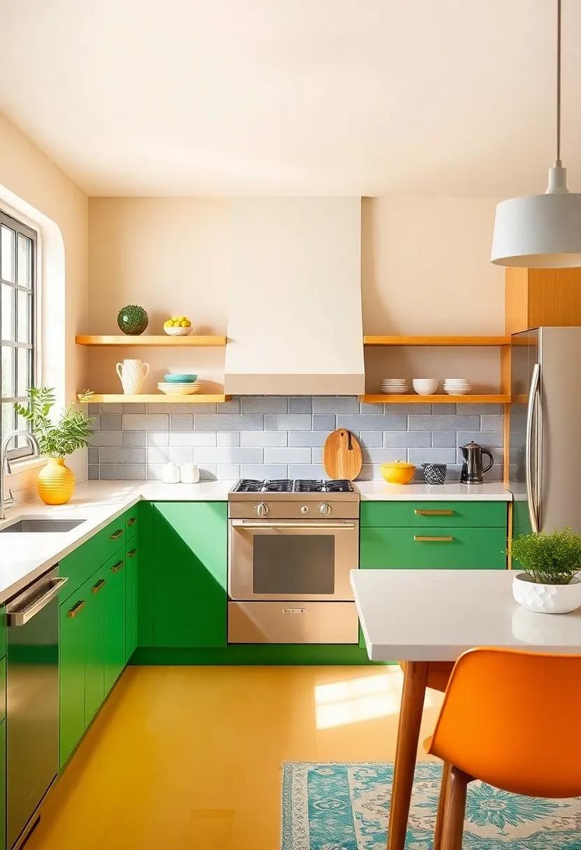 bold Colors: Make a statement with vibrant hues like avocado⁤ green or mustard yellow, which ​were popular during the mid-century era, adding personality and ⁣polish to⁣ your kitchen