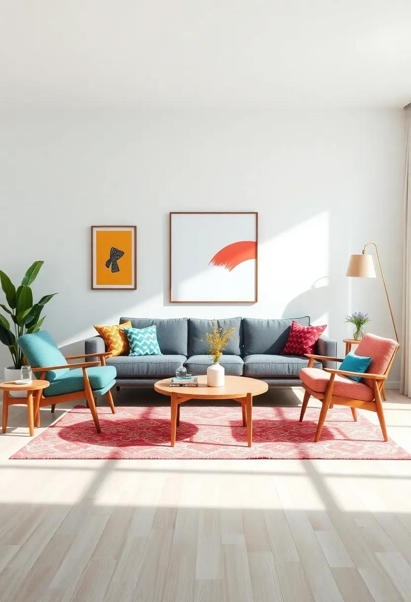 Furniture Arrangement: ⁤How Placement Can Enhance Colorful ‍Accents