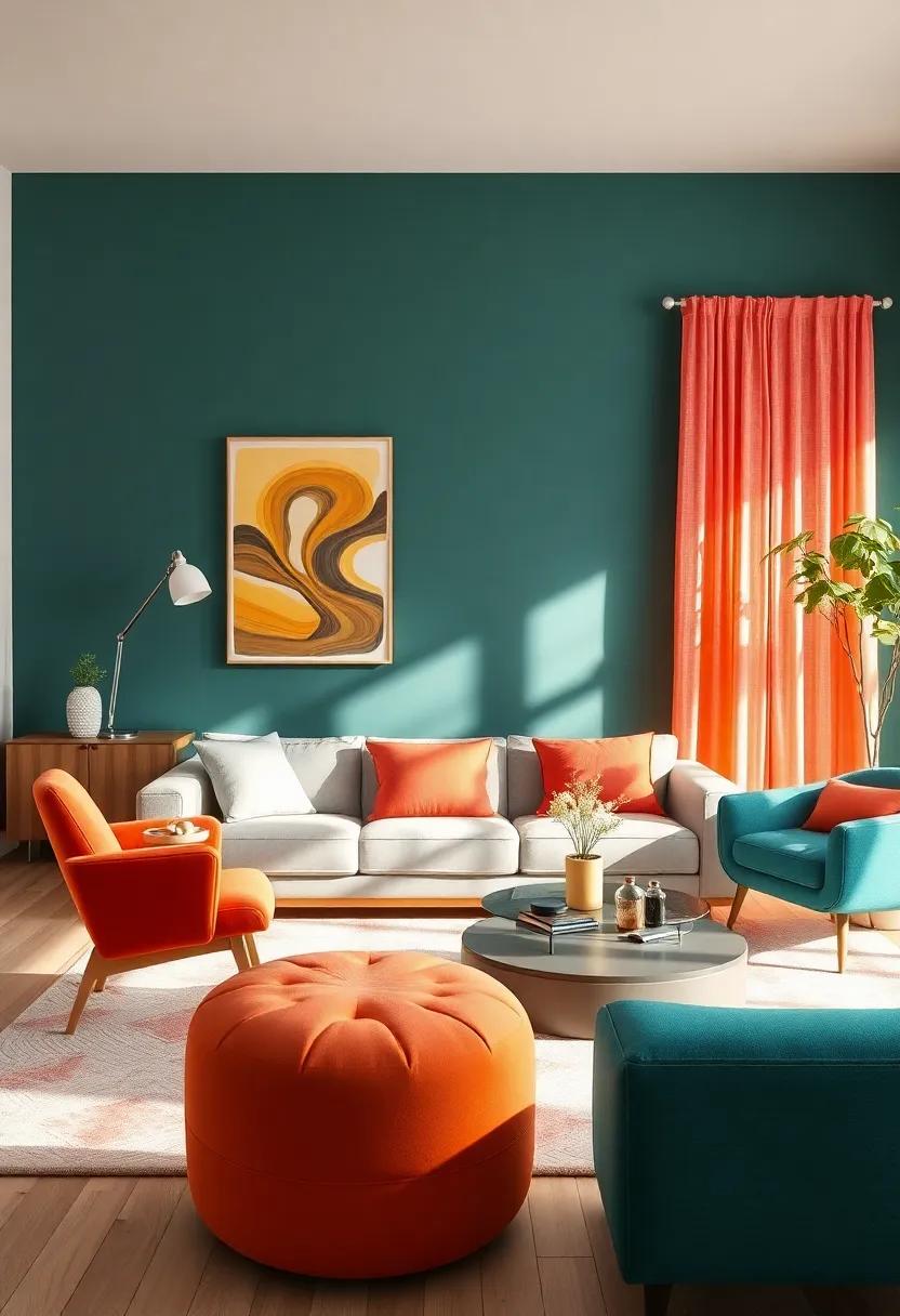 Color and Comfort:⁣ Balancing Bright Accents with Relaxing Spaces