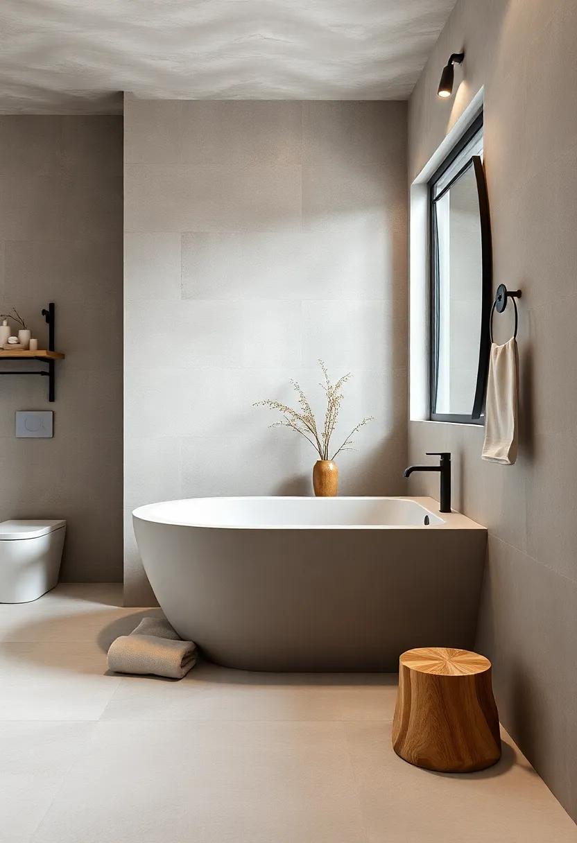 The⁣ Allure of ​Concrete Bathtubs and Sinks ⁣in Modern⁤ Retreats