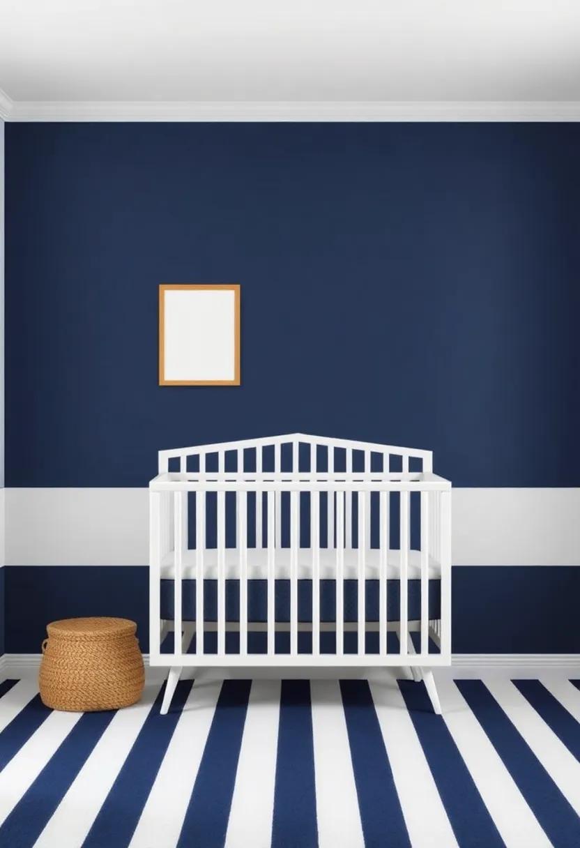 Designing the Perfect Color Palette for a Navy and white Striped‍ Nursery