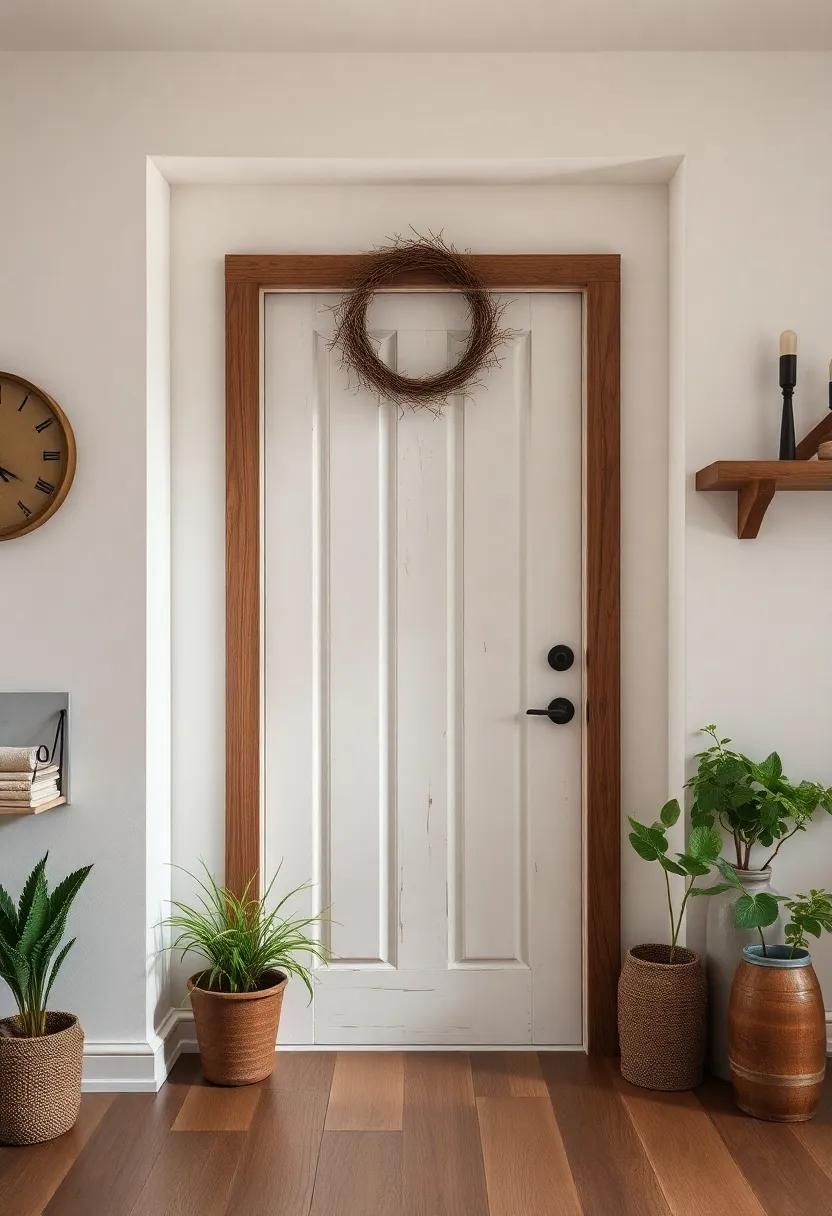 Creating a⁢ Homely Entrance with⁢ Welcoming Rustic Door Décor