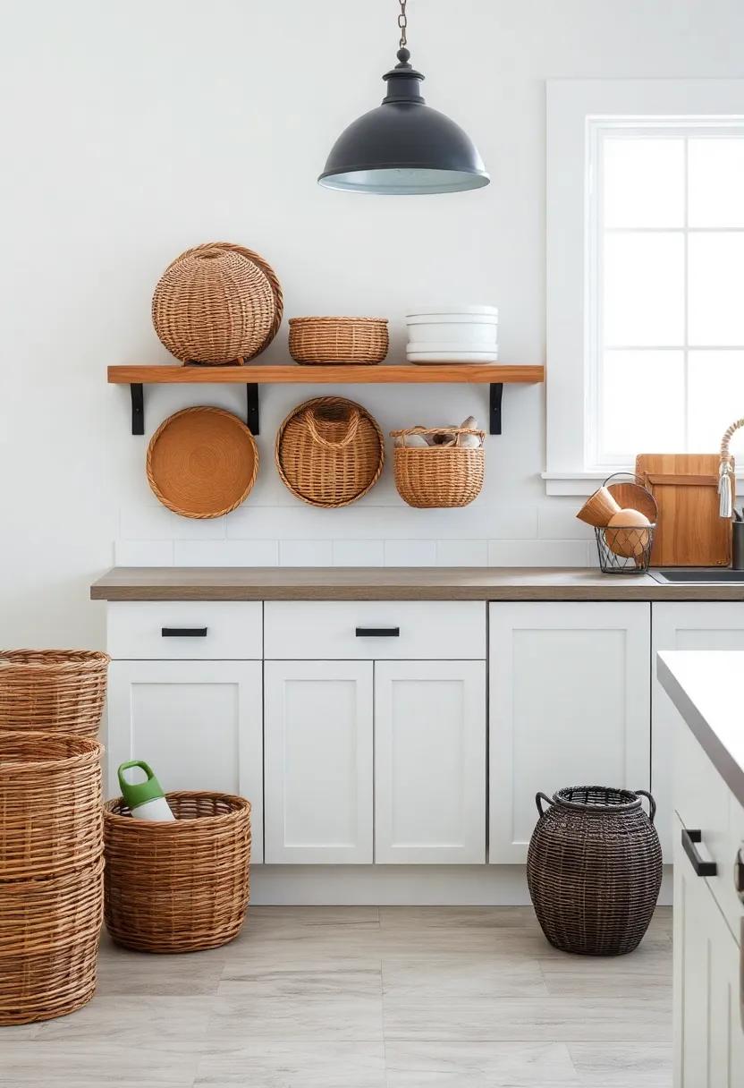 Incorporating ⁤Rustic ‍baskets for organized and Elegant Kitchen ⁣Storage