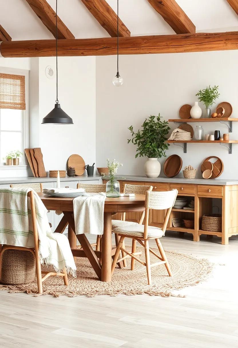 Laying Down warm Textiles: Rustic Rugs and Table ​Linens for Enhanced ​Comfort