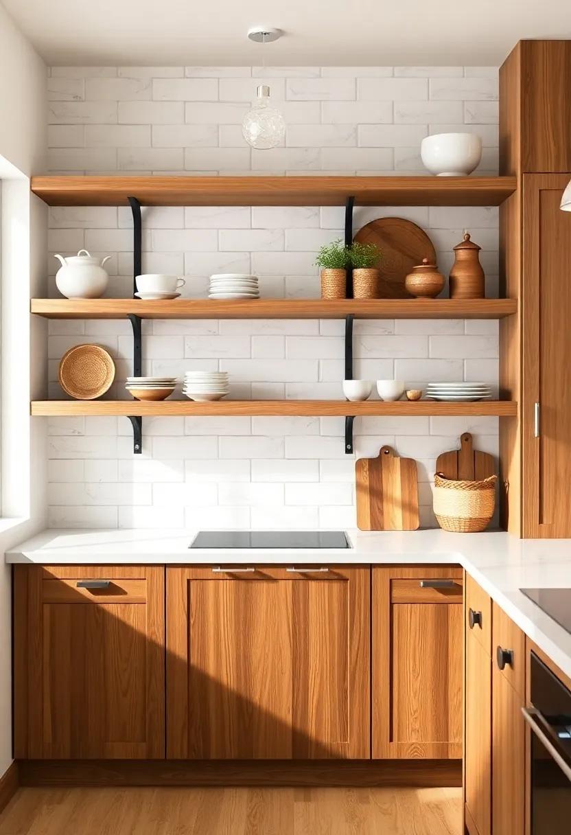 Utilizing Open Shelves to Combine⁢ Functionality with‌ Rustic Charm