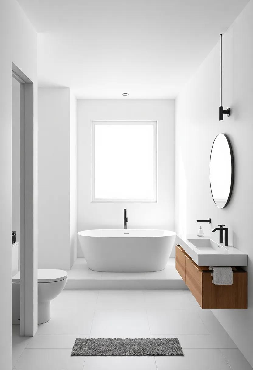 Embracing ⁢Minimalism with clean Lines⁣ and Open Spaces in ⁤Scandinavian Bathroom Design