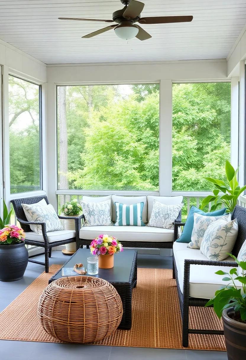 Accent Pieces: Using throw Pillows to Highlight Your Porch Furniture