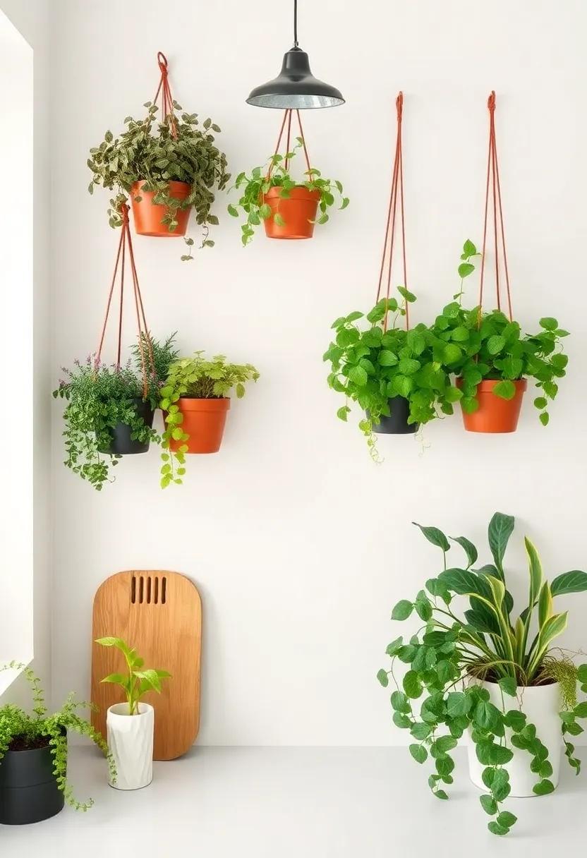 Utilize Vertical ⁣Space with​ Hanging Herb Gardens ⁤and ​Decor