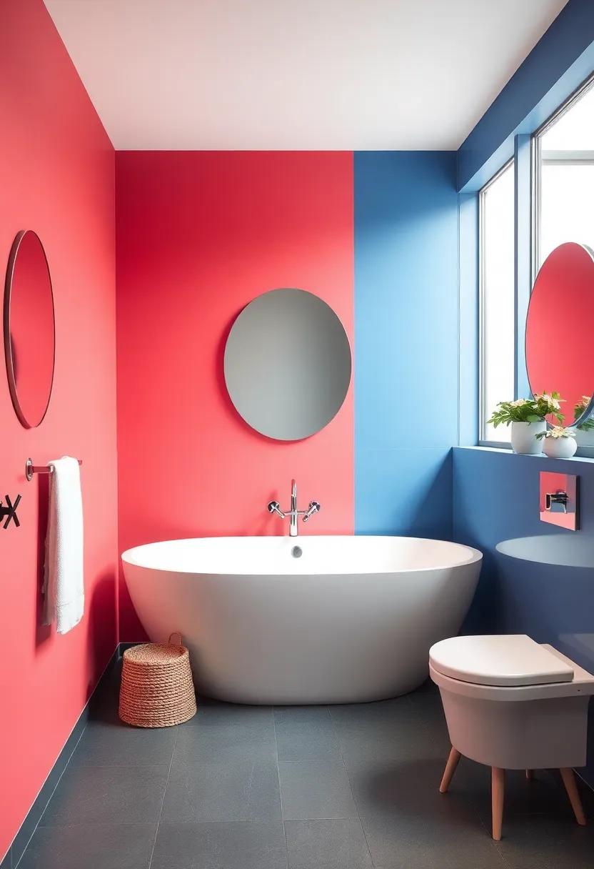 Bold ⁢Colors and Patterns: Making a Statement in⁢ Small Bathrooms