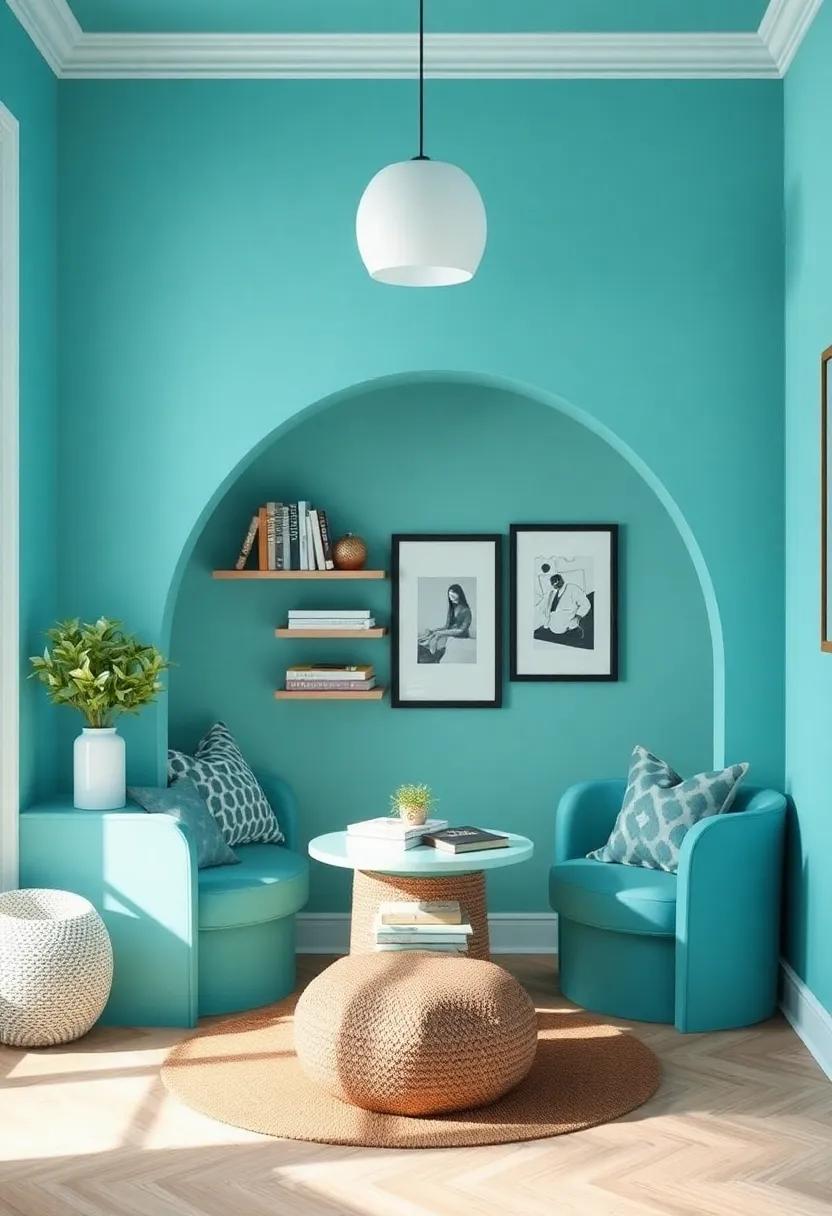 Crafting A Cozy Corner: reading​ Nooks Enhanced By Turquoise