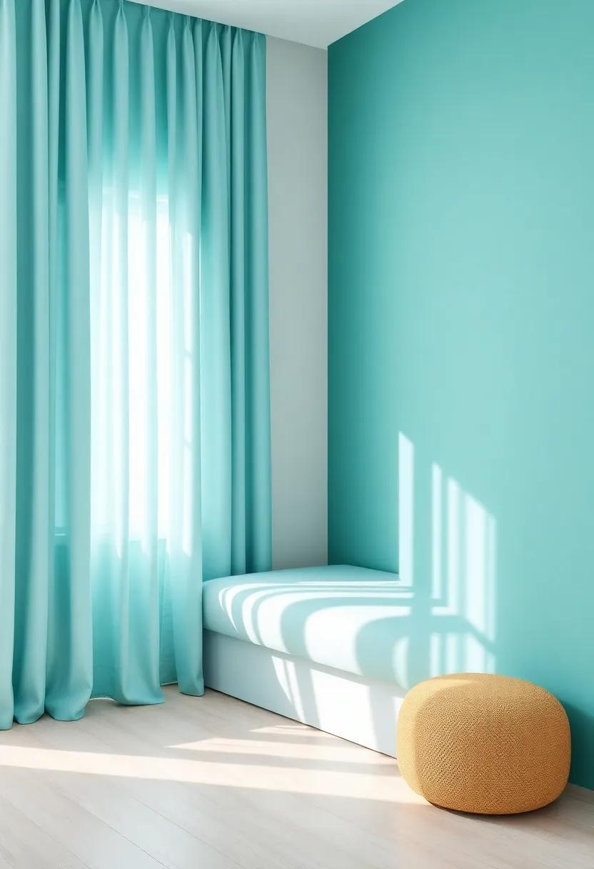 Inviting Shades Of Turquoise: curtains That Add Depth And Style