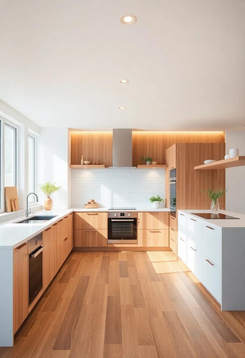 Light‌ and Bright: Enhancing Kitchen Illumination with Wood Tones