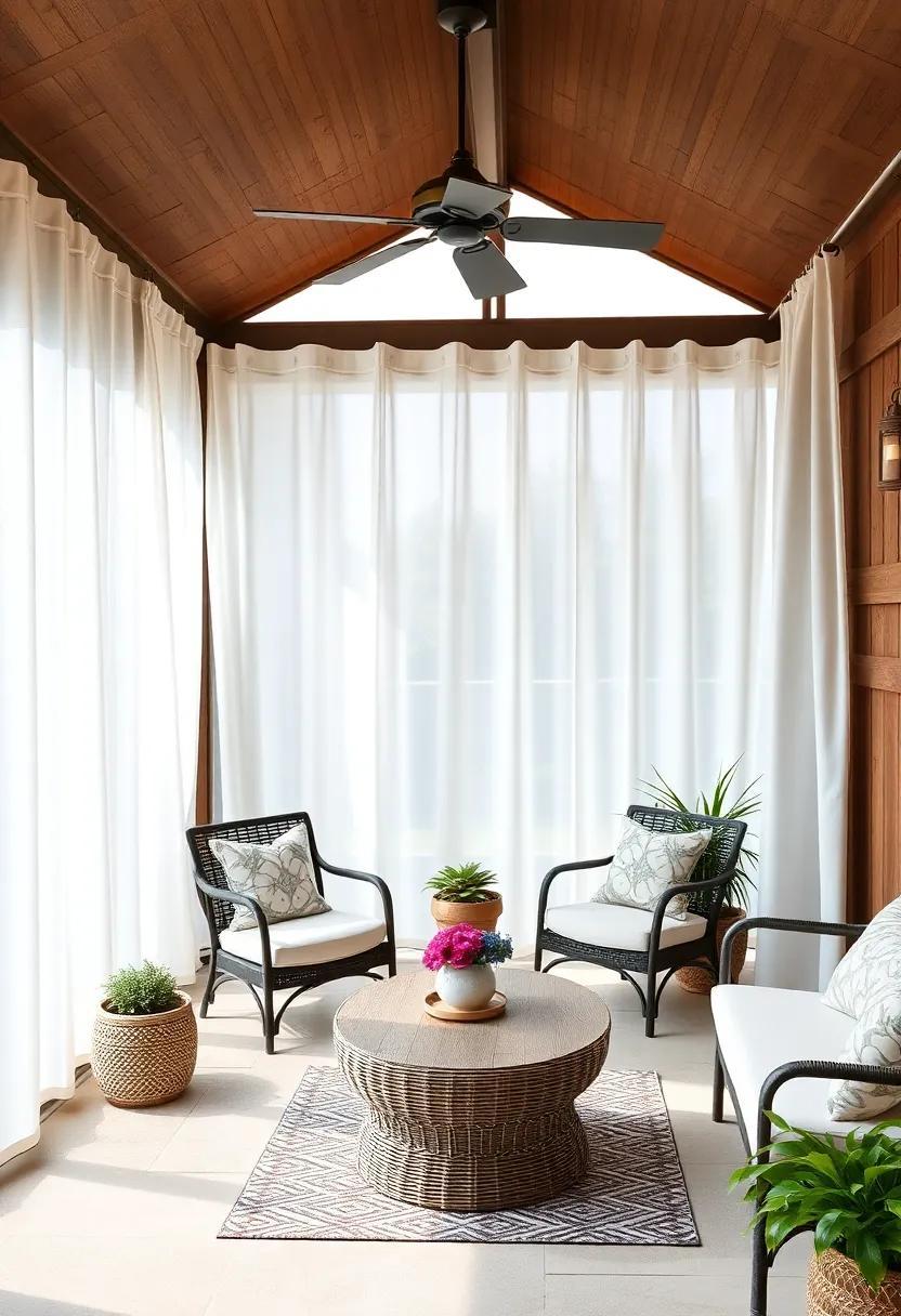 25 Creative Ideas to Enhance Your Screened Porch with Privacy Curtains