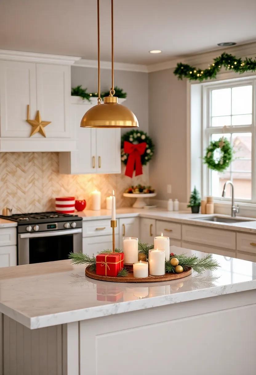 25 Festive Kitchen Island Christmas Decor Ideas to Spark Holiday Cheer