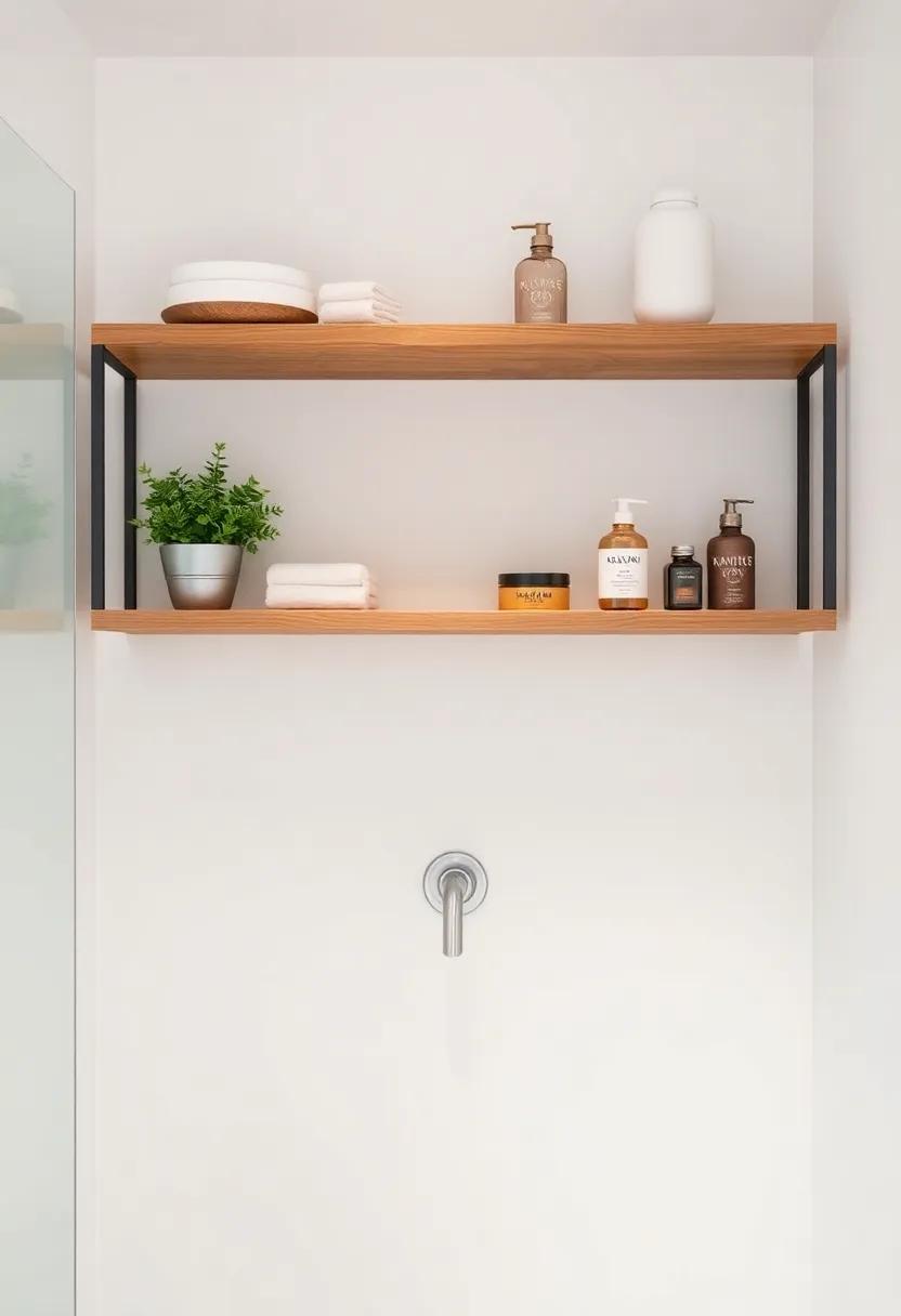 Open Shelving: Install wooden or metal shelves to ​display decorative⁣ items ⁣and​ easy-to-reach toiletries