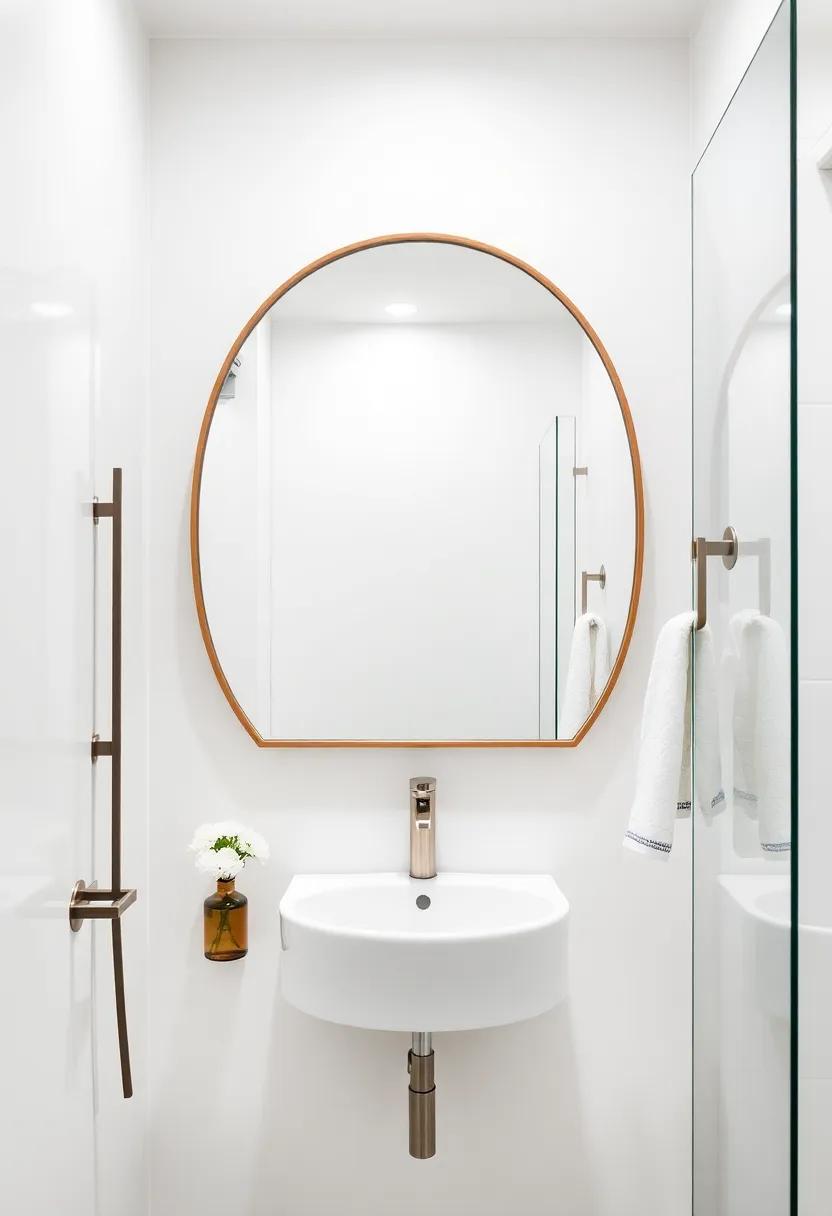 Statement ⁣Mirrors: Hang a decorative mirror above the ​sink or at the entrance to enlarge ‍the visual ⁣space and ⁢add style