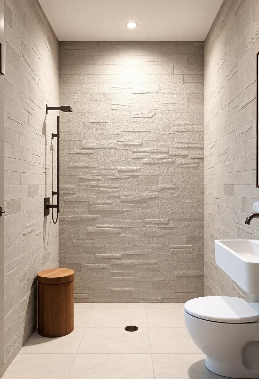 Textured Walls: Try a stone or faux-stone effect on ​the shower walls ‍for a natural,earthy design