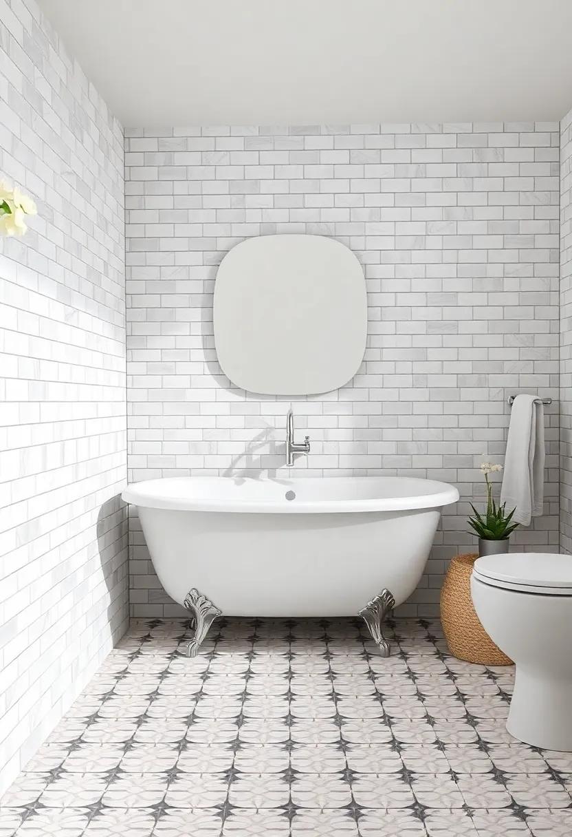 vintage Inspired: Draw ⁤inspiration from retro designs through the integration of classic white and grey tiles for‍ a timeless appeal