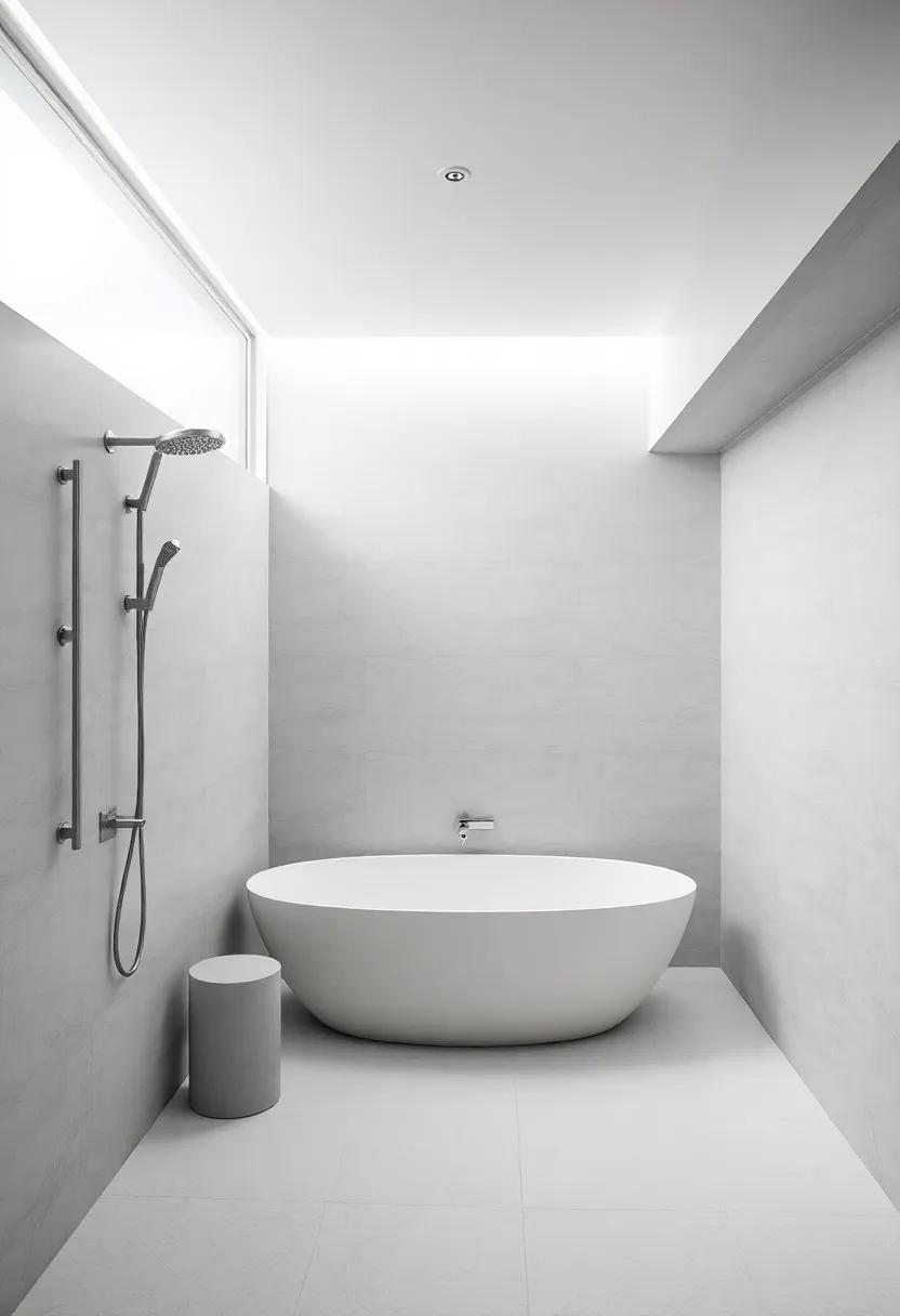 Shower Sanctuary: Create an immersive shower experience with white and grey tiles⁢ that elevate the ambience and ⁢encourage relaxation