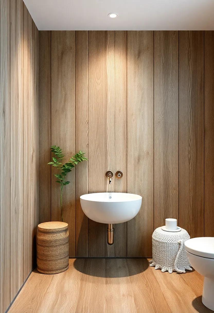 Emphasizing Natural Textures with Wood Paneling⁤ in Bathroom Design