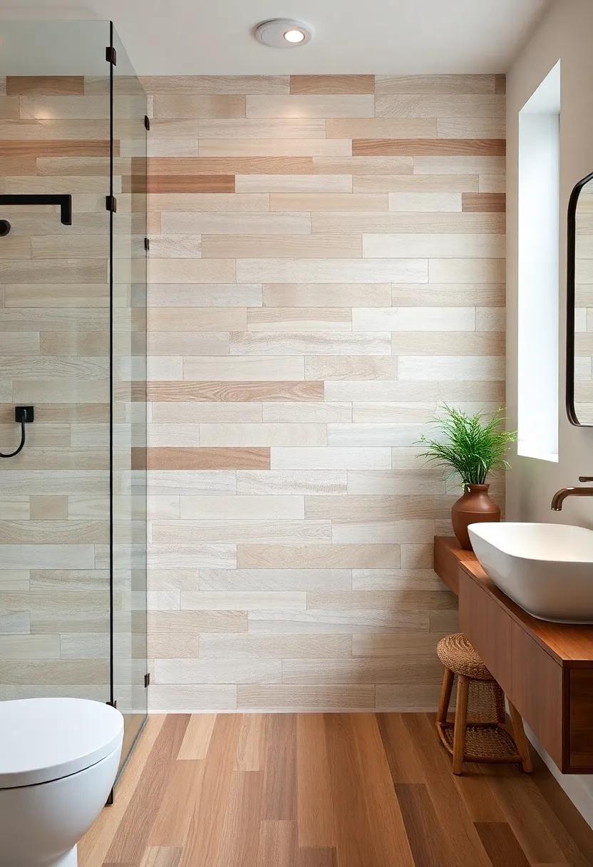 Stylish Use ​of Reclaimed Materials for Unique Bathroom​ Walls