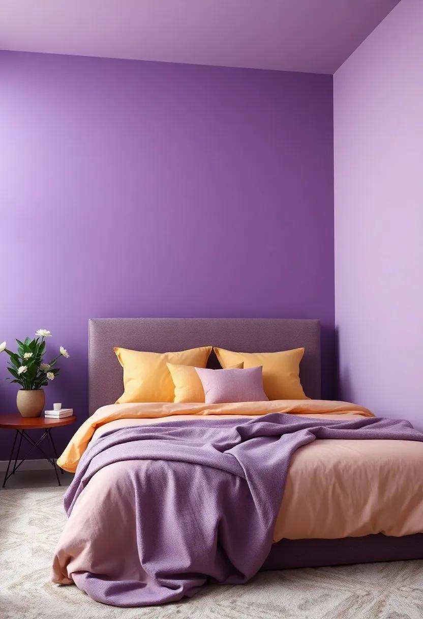 layering Colors: Creating Depth with Shades of Purple ‍and Gold