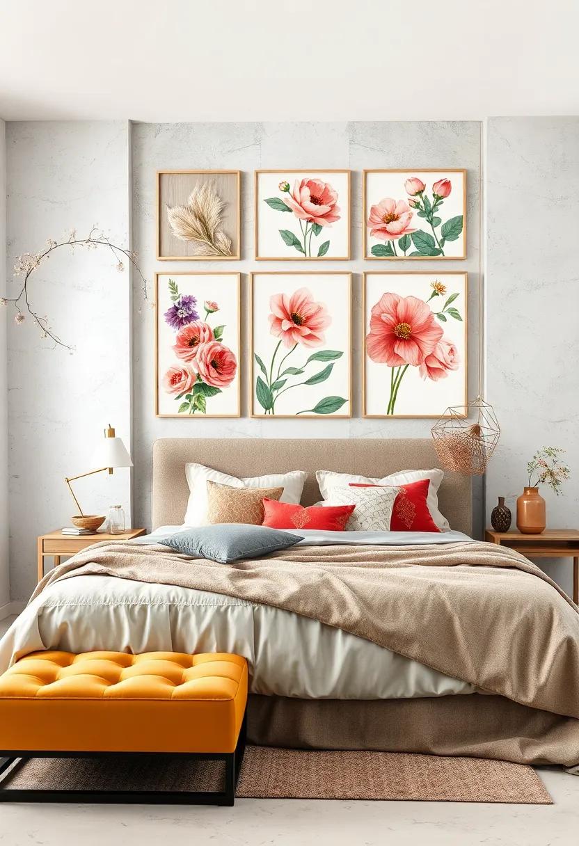 Combining Floral Pieces: Creating ⁢a ⁤cohesive‌ Gallery Wall