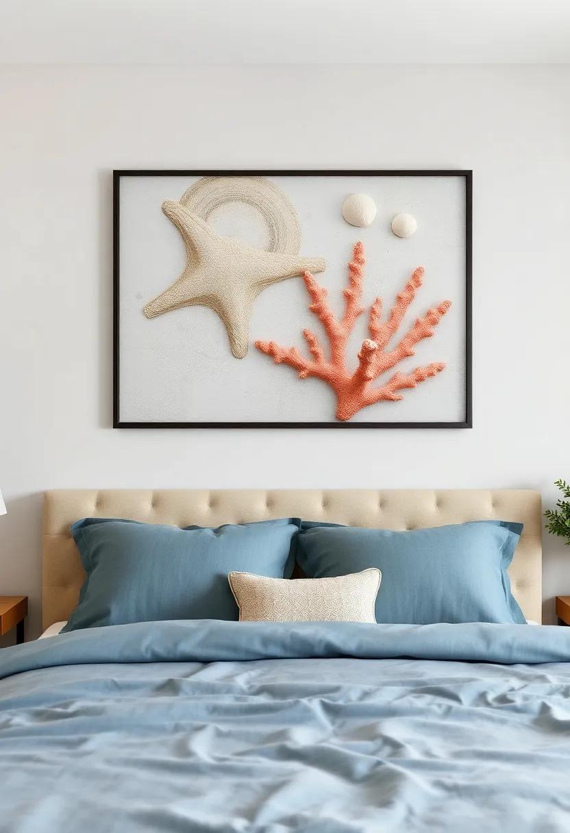 Sealife-Inspired Art: Incorporate artwork‌ inspired by⁢ sealife, like⁣ coral⁣ or shells, to evoke a⁤ sense⁤ of calm⁣ connected to the ocean's⁤ rhythm ⁤and tranquility