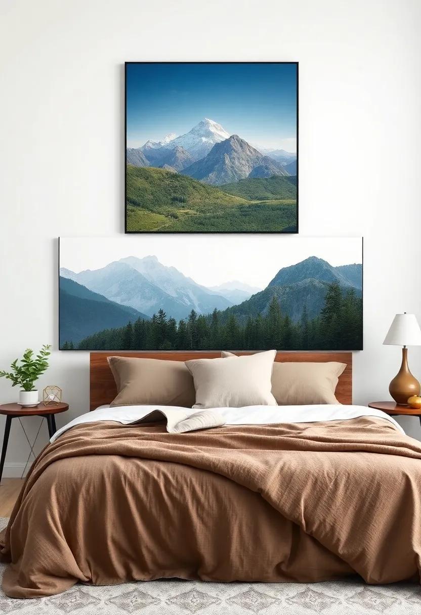Nature Photography Gallery: Create ​a gallery wall of ⁢nature ​photography featuring⁢ serene ‍landscapes, mountains,⁤ and⁢ forests,⁢ inviting⁤ the tranquility of the outdoors ⁤inside