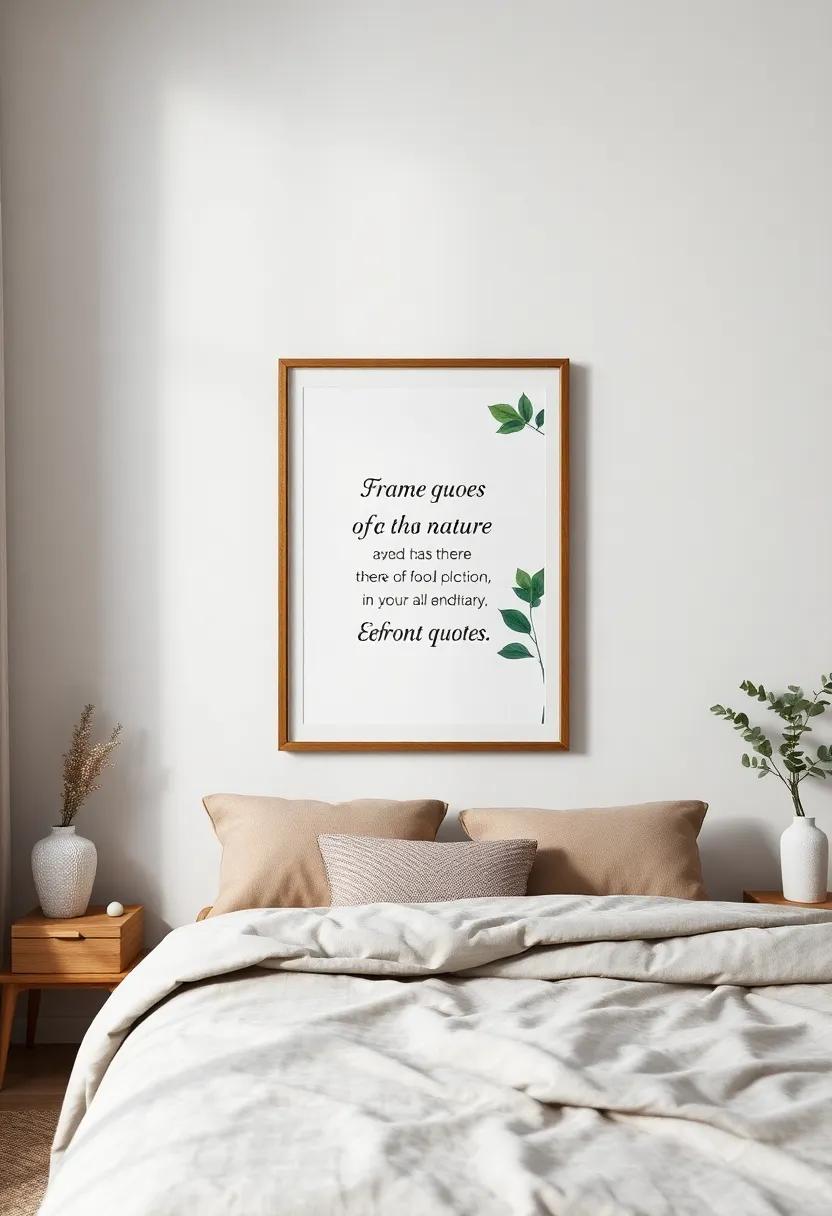Elegant ‌Nature Quotes: Frame ⁤elegant quotes about ⁢nature surrounded by‌ natural textures,⁢ inspiring serenity and ⁤reflection in⁢ your personal sanctuary