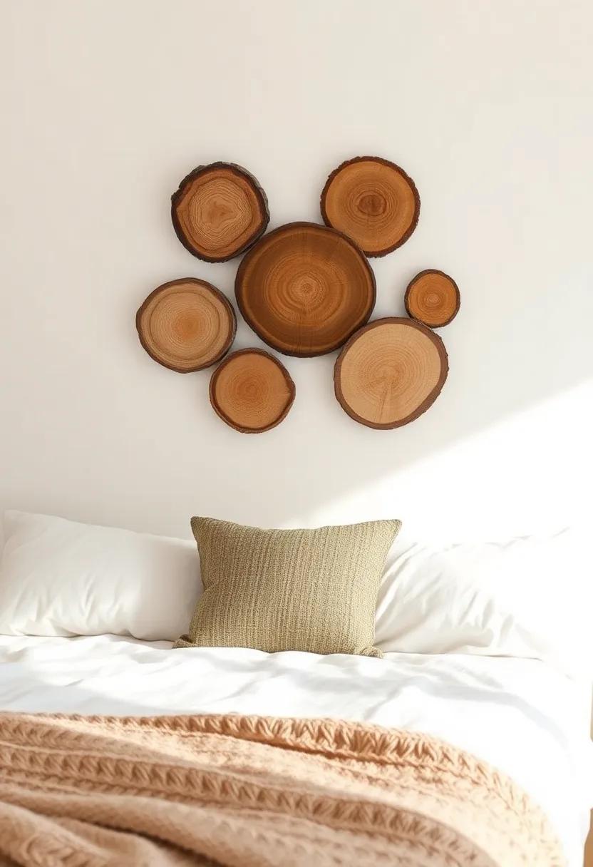 Wood Slice Art: Create ⁢or purchase art pieces made from polished wood‌ slices, showcasing the natural ⁢grain‍ and texture to⁤ bring ⁣warmth ‍and ⁣character ⁣to your space