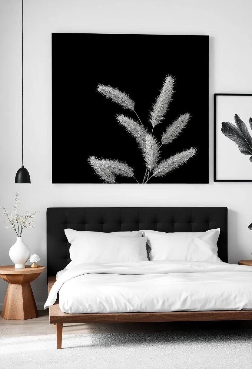 Minimalist ⁣Black⁤ and ‌White‍ Nature⁤ Prints: Opt​ for⁤ minimalist black and white prints‍ that‍ highlight⁤ the striking forms of‌ natural elements, creating ​a ⁤calming and chic ⁢aesthetic