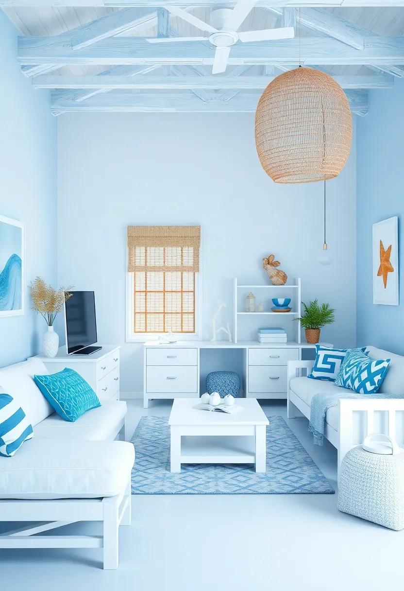 Coastal ‌Breeze: Set up a coastal-inspired room with light blue walls,⁢ white furniture, and beach-themed decor, making ⁤it an inviting oasis that captures ⁤ocean vibes