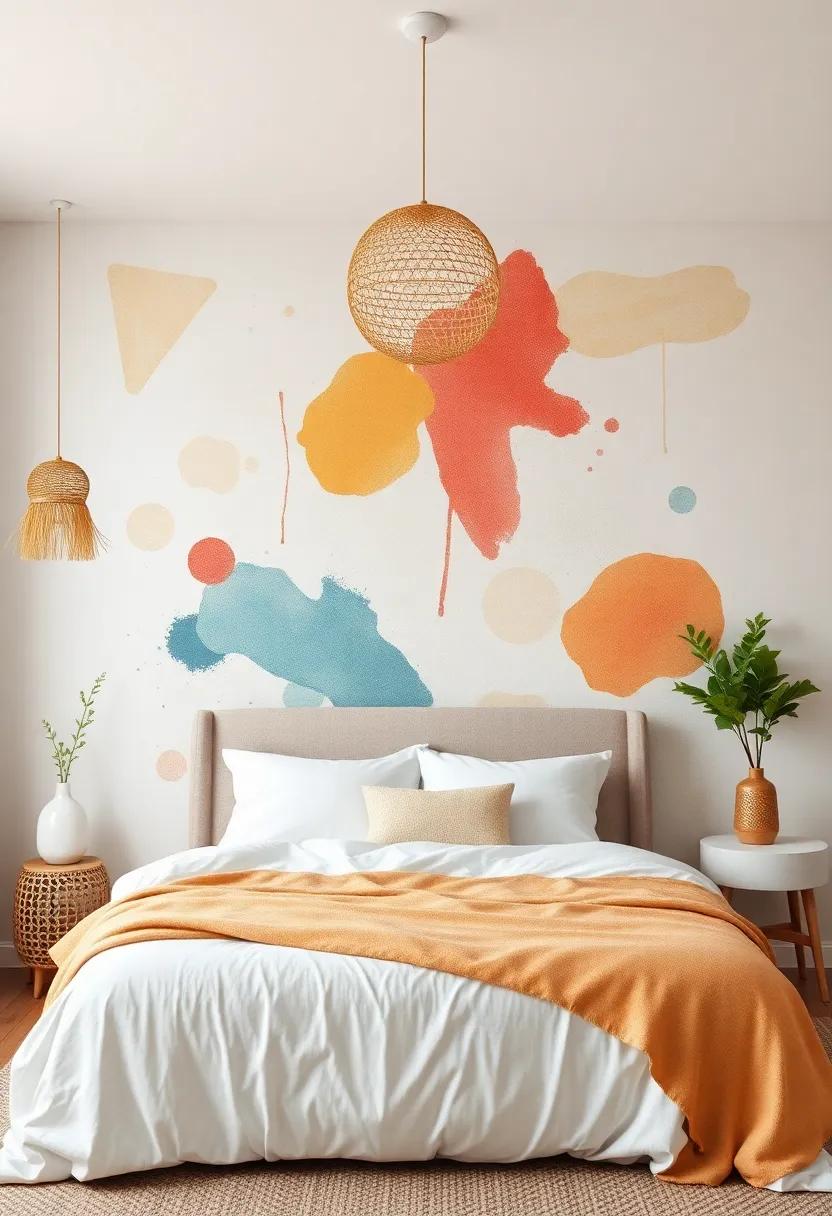 Artistic Murals: Paint or​ wallpaper ⁢a wall with a ‍bold mural or ​abstract design as‍ a standout feature that reflects your personal ⁤style