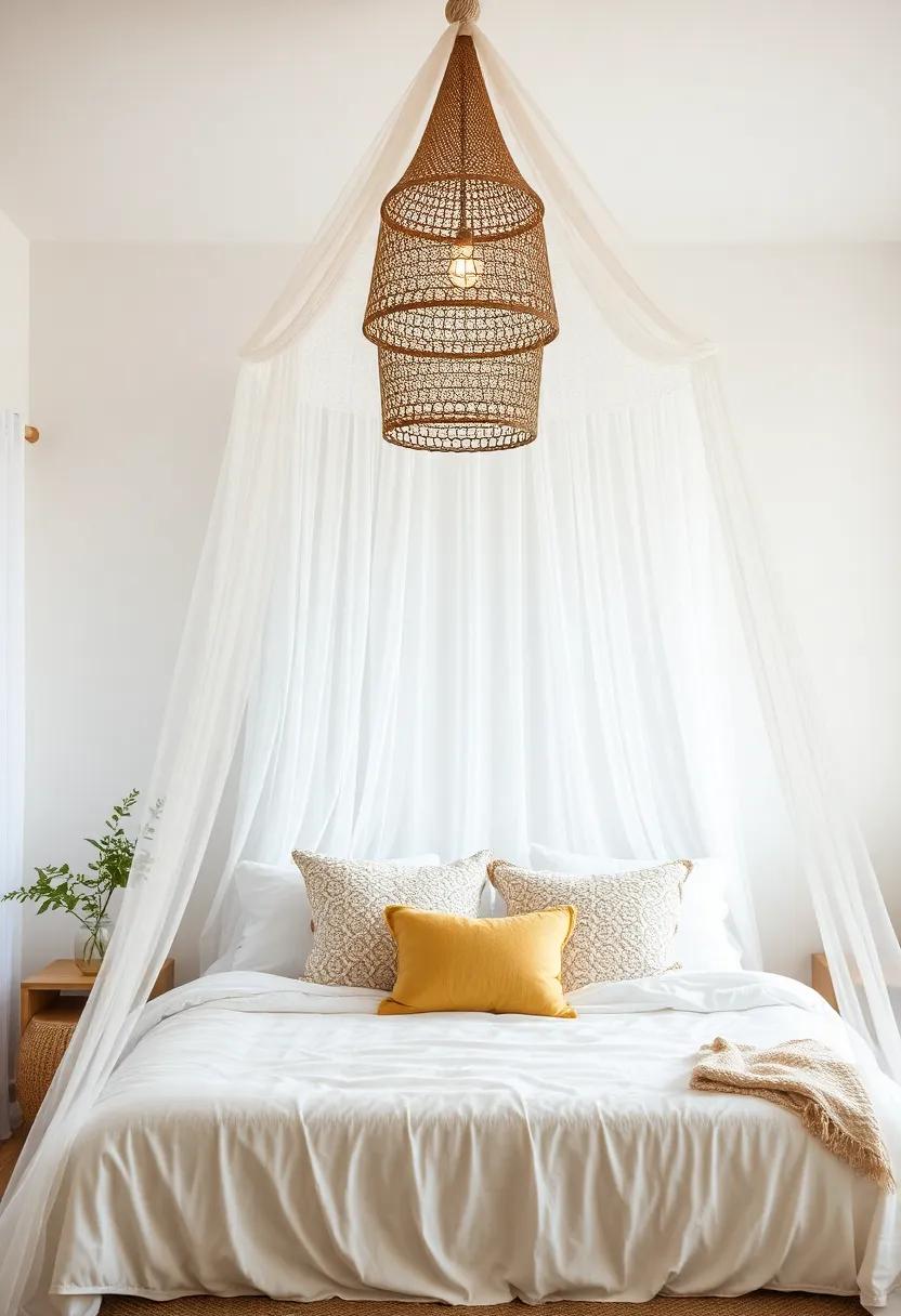 Bohemian Canopy: Create a ‌dreamy canopy ‌over​ your ⁣bed with⁣ sheer fabric or⁣ lace for an enchanting feel‍ that encourages ⁣relaxation